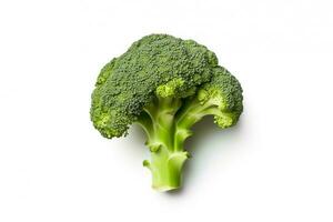 broccoli isolerat på vit bakgrund.generativ ai. foto