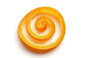 spiral orange isolerat på vit bakgrund foto