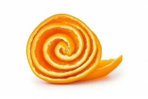 spiral orange isolerat på vit bakgrund foto