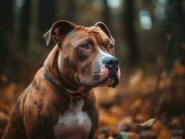 amerikan Staffordshire terrier hund skapas med generativ ai teknologi foto