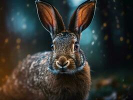 kanin porträtt skapas med generativ ai teknologi foto