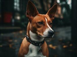 basenji hund skapas med generativ ai teknologi foto