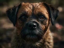 gräns terrier hund skapas med generativ ai teknologi foto