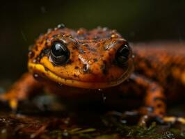 salamander porträtt skapas med generativ ai teknologi foto