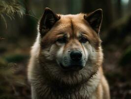 akita hund skapas med generativ ai teknologi foto