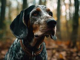 bluetick coonhound hund skapas med generativ ai teknologi foto