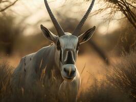 oryx porträtt skapas med generativ ai teknologi foto