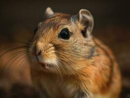 gerbil porträtt skapas med generativ ai teknologi foto