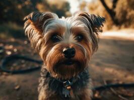 biewer terrier hund skapas med generativ ai teknologi foto