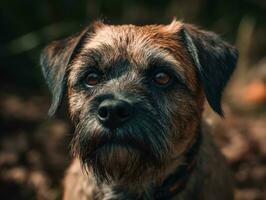 gräns terrier hund skapas med generativ ai teknologi foto