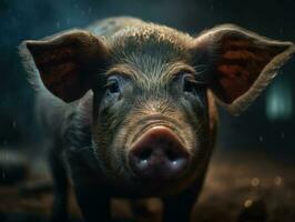 gris porträtt skapas med generativ ai teknologi foto
