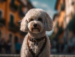 bolognese hund skapas med generativ ai teknologi foto