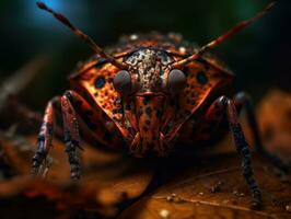 stinkbug porträtt skapas med generativ ai teknologi foto