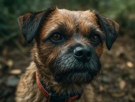 gräns terrier hund skapas med generativ ai teknologi foto