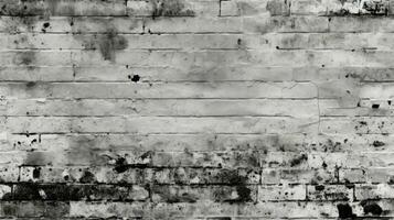 gammal svart vit tegel vägg bakgrund, abstrakt textur mönster bakgrund , generativ ai illustration foto