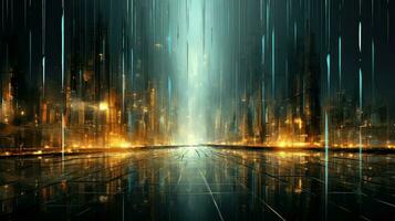 bakgrund digital faller regn ai genererad foto