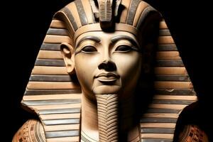 gammal egyptisk farao staty. neuralt nätverk ai genererad foto