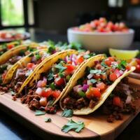 tacos - smakrik, kryddad, mångsidig, perfekt för några tillfälle. foto