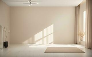 minimalistisk tömma rum med värma tona foto
