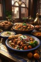 utsökt Foto av arab mat bankett