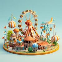 3d illustration barn lekplats foto