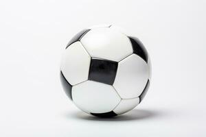 en fotboll på en vit bakgrund generativ ai foto