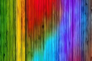 färgrik trä bakgrund, regnbåge trä bakgrund, trä bakgrund, ai generativ foto