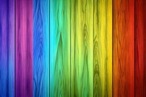 färgrik trä bakgrund, regnbåge trä bakgrund, trä bakgrund, ai generativ foto