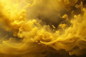 gul rök tapet, rök bakgrund, rök effekter bakgrund, rök tapeter, färgrik rök bakgrund, abstrakt rök tapeter, ai generativ foto