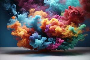 färgrik rök bomba tapet, regnbåge färgrik rök bomba bakgrund, rök effekter bakgrund, rök tapeter, färgrik rök bakgrund, abstrakt rök tapeter, ai generativ foto