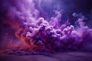 lila rök tapet, rök bakgrund, rök effekter bakgrund, rök tapeter, färgrik rök bakgrund, abstrakt rök tapeter, ai generativ foto
