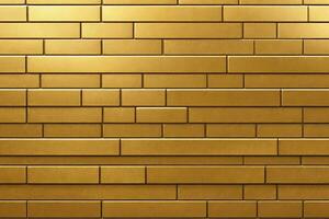 guld tegel vägg bakgrund, guld vägg bakgrund, tegel vägg bakgrund, vägg bakgrund, tegel bakgrund, tegel vägg textur bakgrund, tegel mönster, tegel vägg, ai generativ foto