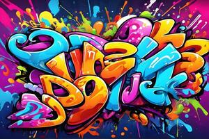 graffiti bakgrund, graffiti tapet, graffiti mönster, gata konst bakgrund, graffiti konst, graffiti design, graffiti måla, ai generativ foto