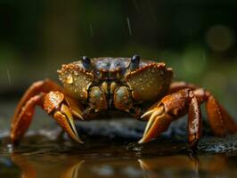 krabba porträtt skapas med generativ ai teknologi foto
