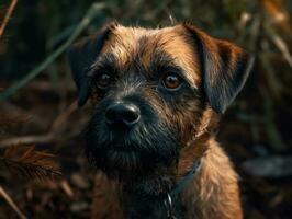 gräns terrier hund skapas med generativ ai teknologi foto