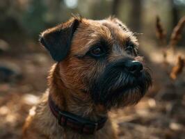 gräns terrier hund skapas med generativ ai teknologi foto