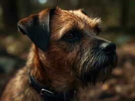 gräns terrier hund skapas med generativ ai teknologi foto