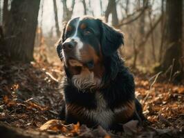 Berner berg hund skapas med generativ ai teknologi foto