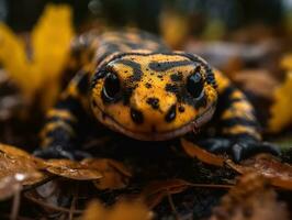 salamander porträtt skapas med generativ ai teknologi foto