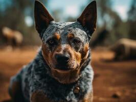 australier nötkreatur hund skapas med generativ ai teknologi foto