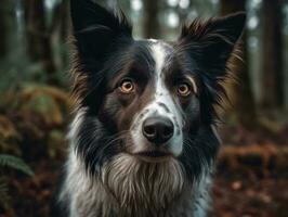 gräns collie hund skapas med generativ ai teknologi foto
