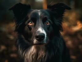 gräns collie hund skapas med generativ ai teknologi foto