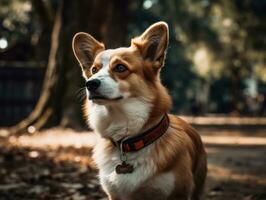 corgi hund skapas med generativ ai teknologi foto