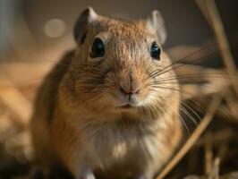 gerbil porträtt skapas med generativ ai teknologi foto