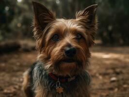 australier terrier hund skapas med generativ ai teknologi foto