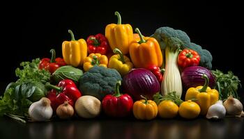 friskhet av natur frikostighet friska äter, vegetarian mat genererad förbi ai foto