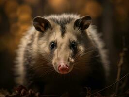 opossum porträtt skapas med generativ ai teknologi foto