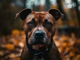 amerikan Staffordshire terrier hund skapas med generativ ai teknologi foto