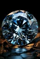 ett öga fångst diamant, i de stil av stark kontrast mellan ljus och mörk, effektivisera elegans. ai generativ foto
