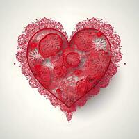 valentine dag hjärta element kärlek Lycklig firande rosa mall generativ ai. foto